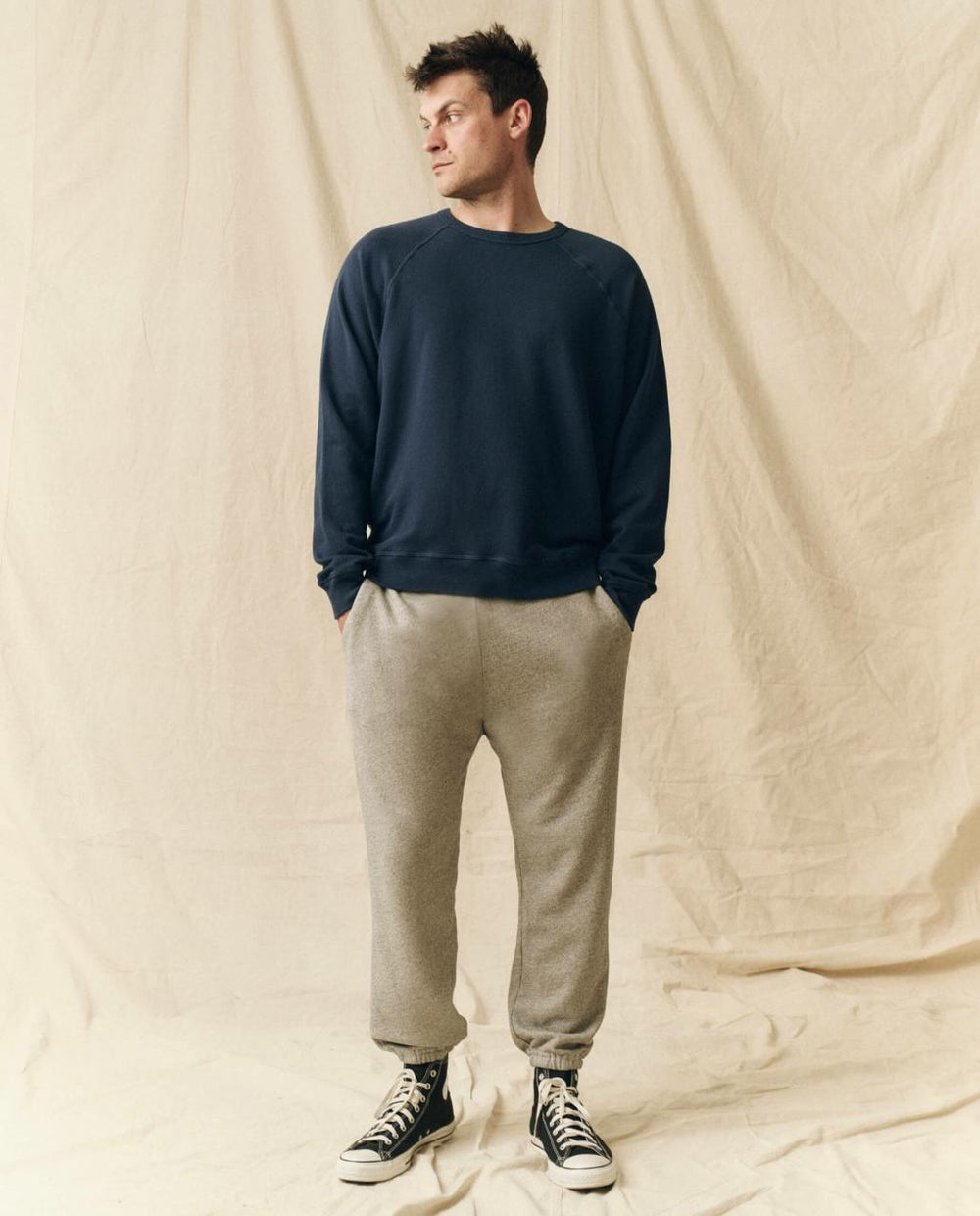 The Great. Tees & Sweats | The Men's College Sweatshirt. True Navy - Men