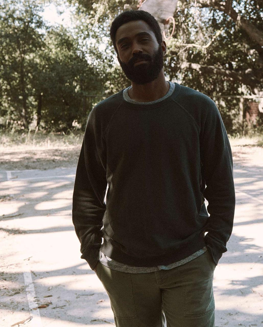 The Great. Tees & Sweats | The Men's College Sweatshirt. Washed Black - Men