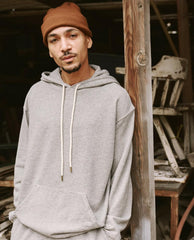 The Great. Tees & Sweats | The Men's Gym Drawstring Hoodie. Varsity Grey - Men
