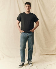 The Great. Tees & Sweats | The Men's Pure Knits Boxy Crew. Solid Almost Black - Men