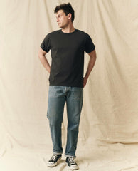 The Great. Tees & Sweats | The Men's Pure Knits Boxy Crew. Solid Almost Black - Men