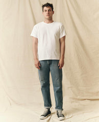 The Great. Tees & Sweats | The Men's Pure Knits Boxy Crew. Solid True White - Men