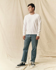 The Great. Tees & Sweats | The Men's Pure Knits Long Sleeve Slim Crew. True White - Men