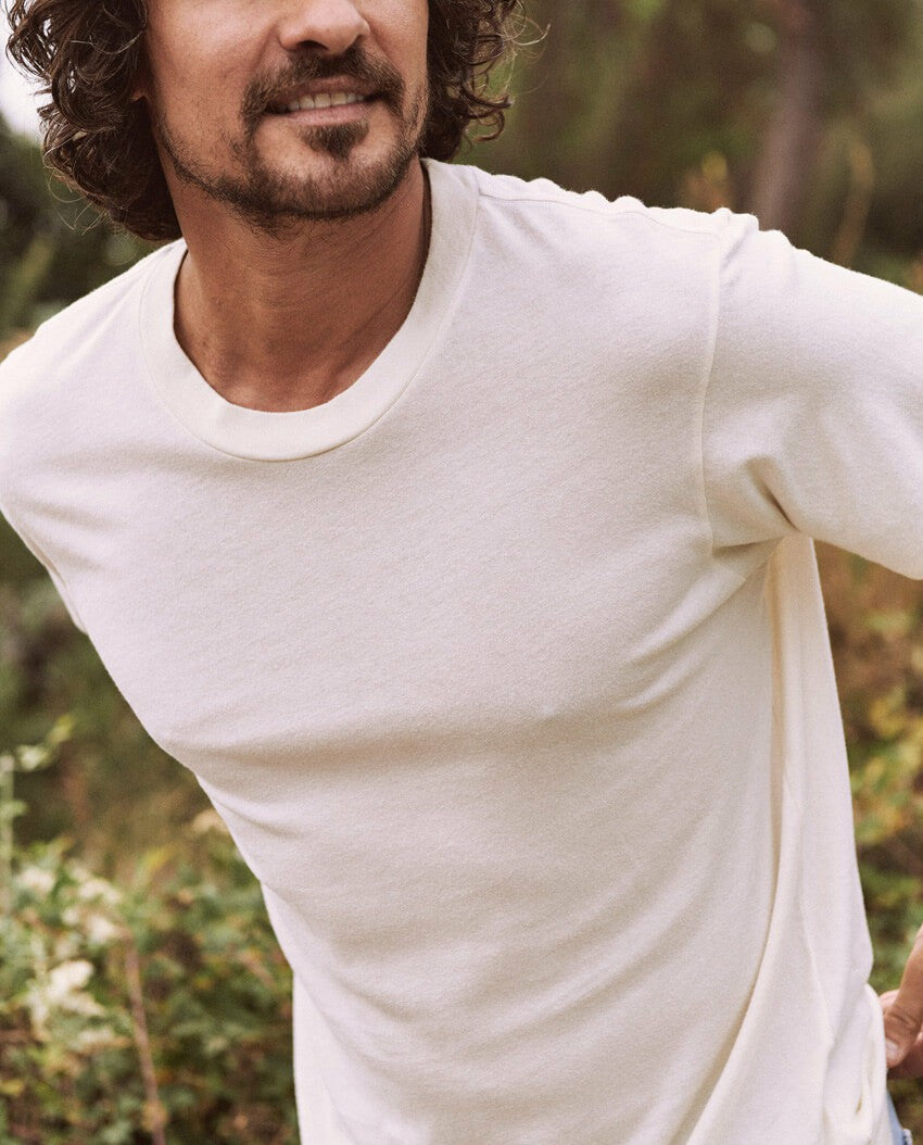 The Great. Tees & Sweats | The Men's Slim Tee. Washed White - Men