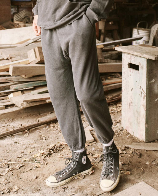 The Great. Tees & Sweats | The Men's Stadium Sweatpant. Washed Black - Men