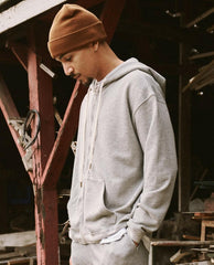 The Great. Tees & Sweats | The Men's Zip Up Hoodie. Varsity Grey - Men