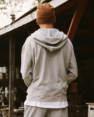 The Great. Tees & Sweats | The Men's Zip Up Hoodie. Varsity Grey - Men