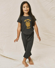 The Great. Tees & Sweats | The Little Boxy Crew. Graphic Navy With Owl Graphic - Kids