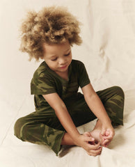 The Great. Tees & Sweats | The Little Boxy Crew. Novelty Deep Woods Camo - Kids