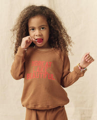 The Great. Tees & Sweats | The Little College Sweatshirt. Bright Maple With The Great Lake Bea - Kids