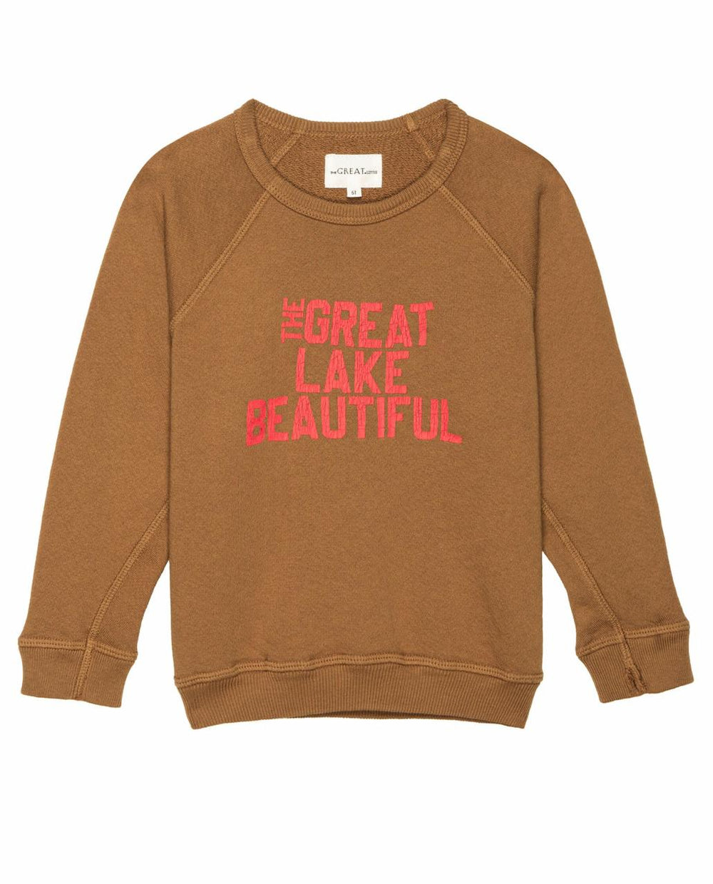 The Great. Tees & Sweats | The Little College Sweatshirt. Bright Maple With The Great Lake Bea - Kids