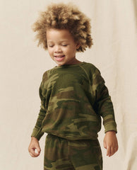 The Great. Tees & Sweats | The Little College Sweatshirt. Deep Woods Camo - Kids