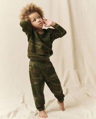 The Great. Tees & Sweats | The Little College Sweatshirt. Deep Woods Camo - Kids