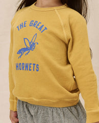 The Great. Tees & Sweats | The Little College Sweatshirt. Graphic Daisy With Hornet Graphic - Kids
