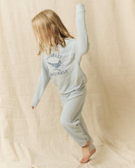 The Great. Tees & Sweats | The Little College Sweatshirt. Graphic Light Sky With Perched Cardi - Kids
