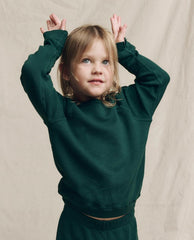 The Great. Tees & Sweats | The Little College Sweatshirt. Solid Pinyon - Kids