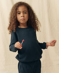 The Great. Tees & Sweats | The Little College Sweatshirt. Solid True Navy - Kids
