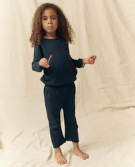 The Great. Tees & Sweats | The Little College Sweatshirt. Solid True Navy - Kids
