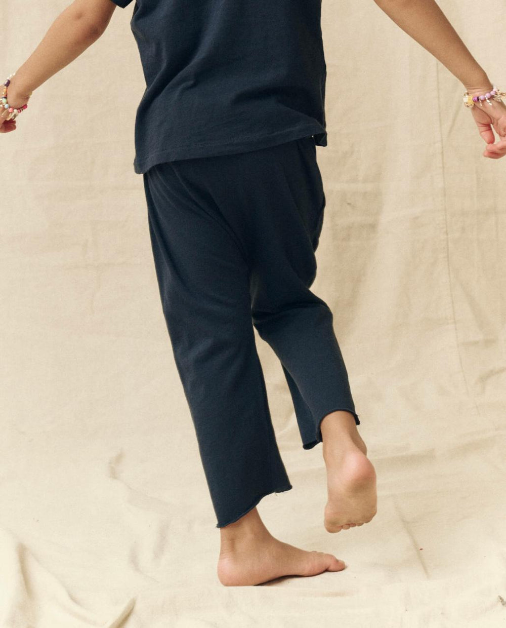 The Great. Tees & Sweats | The Little Jersey Crop. True Navy - Kids