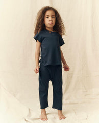 The Great. Tees & Sweats | The Little Jersey Crop. True Navy - Kids
