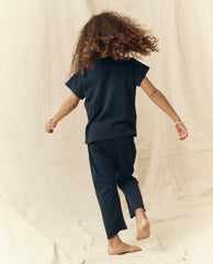 The Great. Tees & Sweats | The Little Jersey Crop. True Navy - Kids
