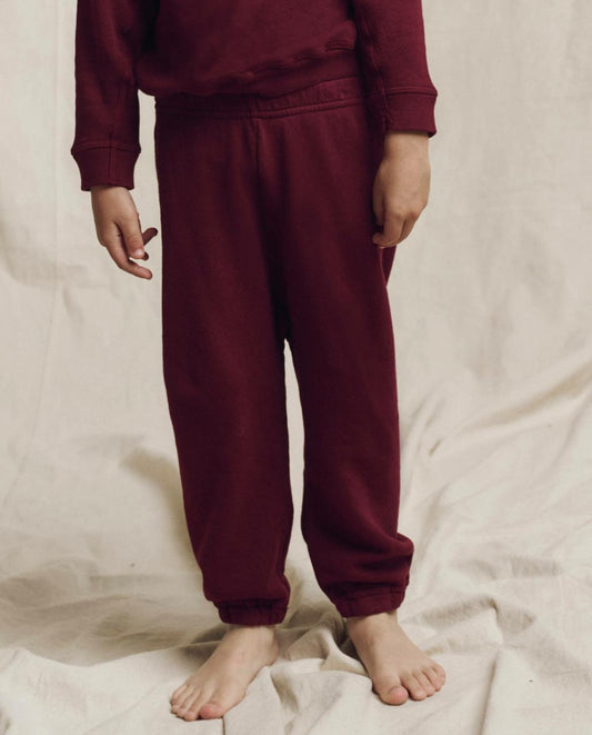 The Great. Tees & Sweats | The Little Stadium Sweatpant. Solid Plum - Kids