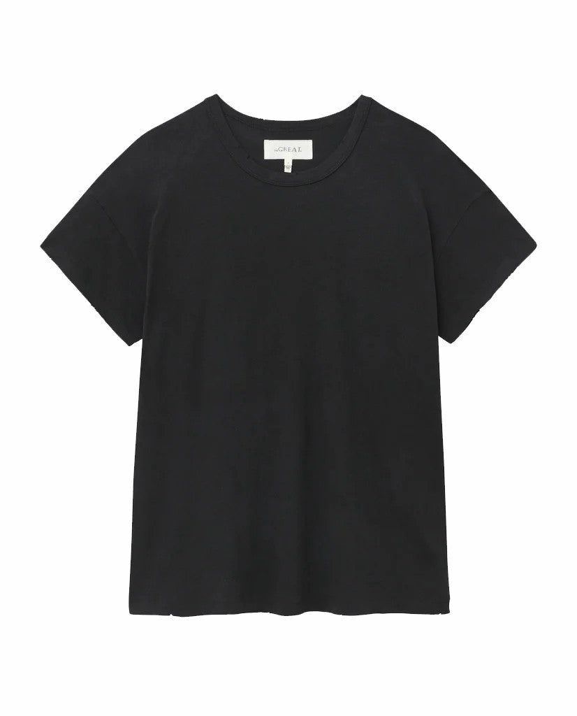 The Great. Tees | The Boxy Crew. Almost Black - Women