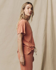 The Great. Tees | The Boxy Crew. Solid Sun Dried Orange - Women