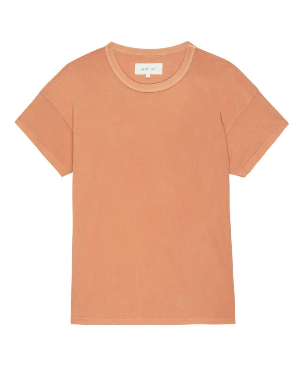 The Great. Tees | The Boxy Crew. Solid Sun Dried Orange - Women