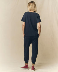 The Great. Tees | The Boxy Crew. Solid True Navy - Women