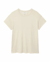 The Great. Tees | The Boxy Crew. Washed White - Women
