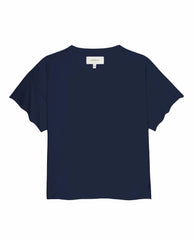 The Great. Tees | The Crop Tee. Solid True Navy - Women