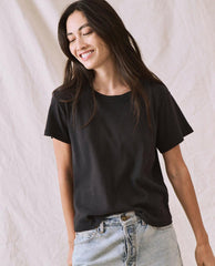 The Great. Tees | The Little Recycled Rib Tee. Night - Women