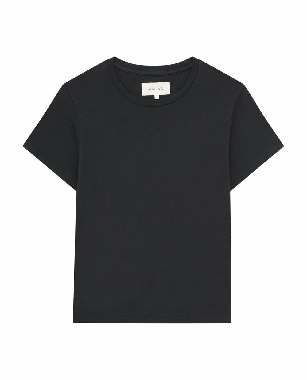 The Great. Tees | The Little Tee. Solid Almost Black - Women