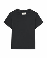 The Great. Tees | The Little Tee. Solid Almost Black - Women