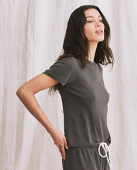 The Great. Tees | The Little Tee. Washed Black - Women