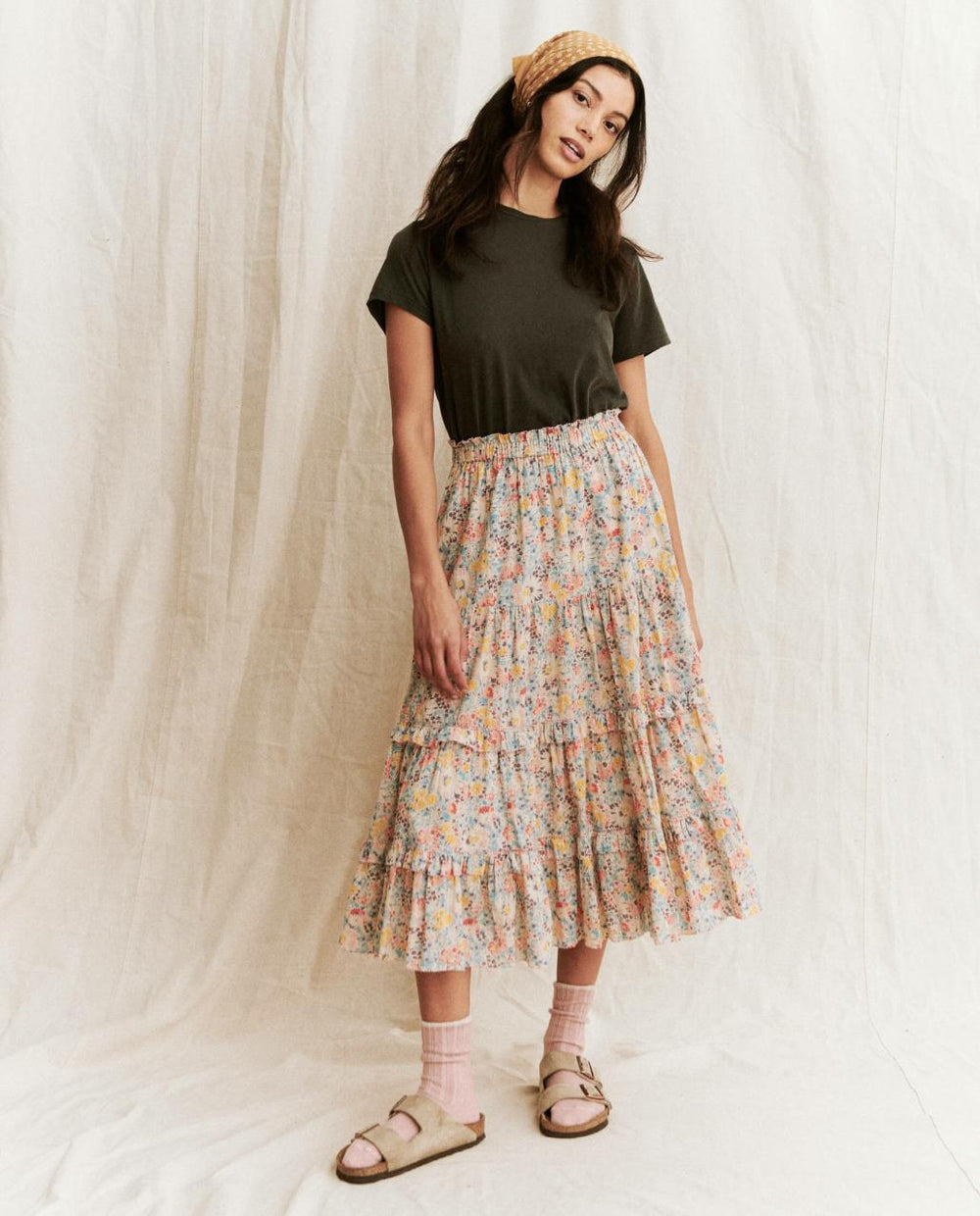 The Great. Tees | The Little Tee. Washed Black - Women