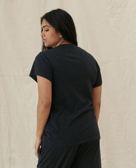 The Great. Tees | The Slim Tee. Almost Black - Women