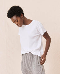The Great. Tees | The Slim Tee. True White - Women