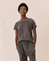 The Great. Tees | The Slim Tee. Washed Black - Women