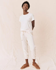 The Great. Tees | The Slim Tee. Washed White - Women