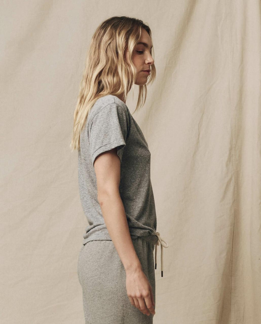The Great. Tees | The Slim U Heather Grey - Women