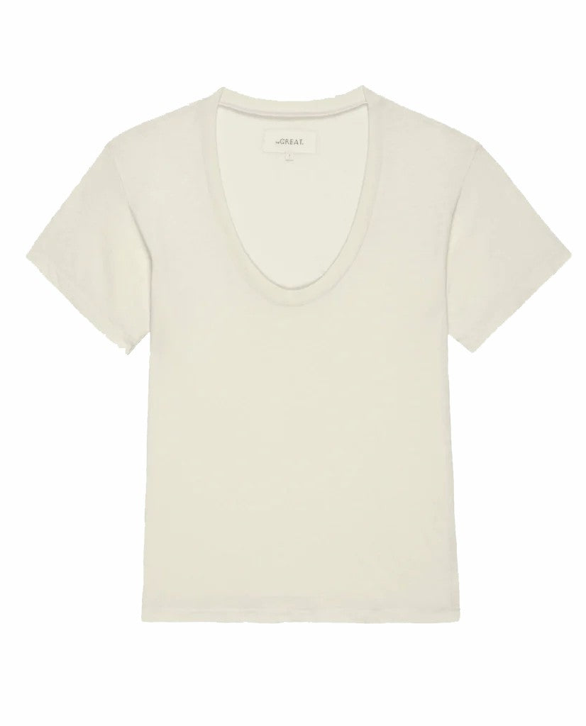 The Great. Tees | The Slim U Washed White - Women