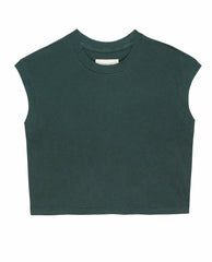The Great. Tees | The Square Tee. Solid Deep Sea Green - Women