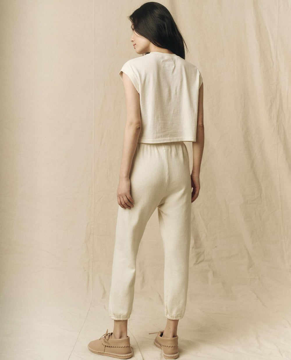 The Great. Tees | The Square Tee. Washed White - Women