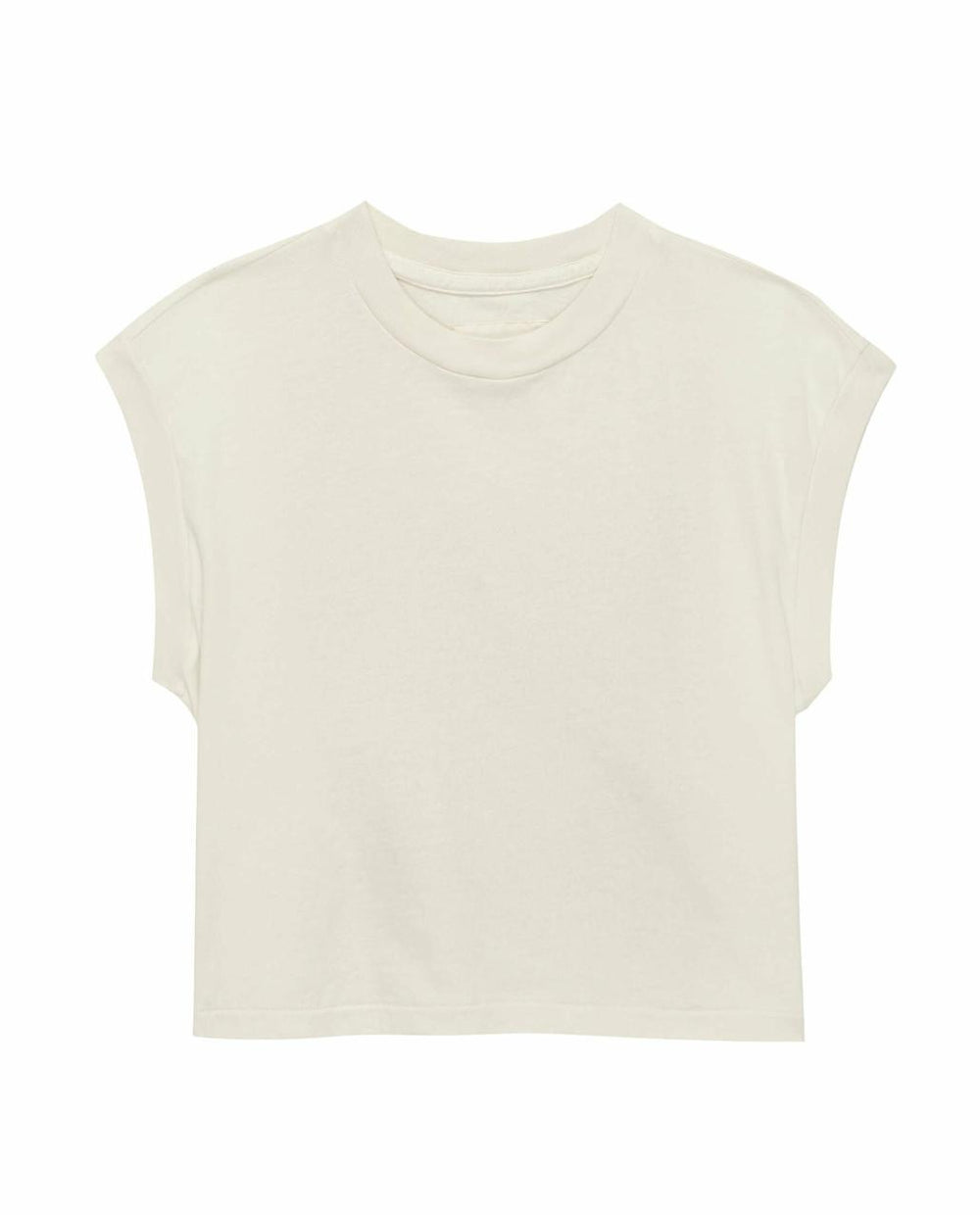 The Great. Tees | The Square Tee. Washed White - Women