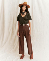 The Great. Tees | The V Washed Black - Women