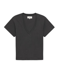 The Great. Tees | The V Washed Black - Women