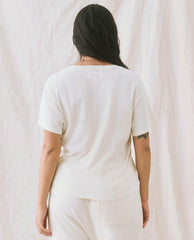 The Great. Tees | The V Washed White - Women
