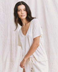 The Great. Tees | The V Washed White - Women